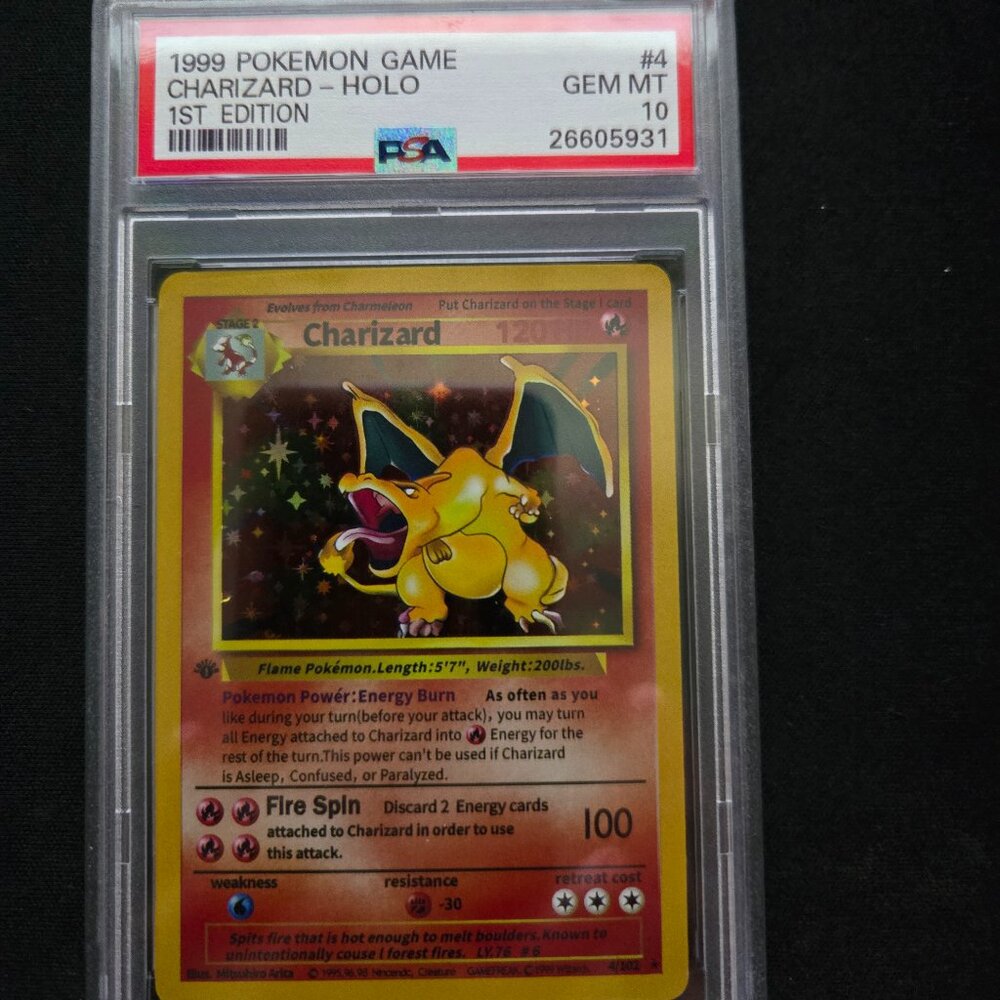 Pokémon PSA Charizard PROXY Holographic Card - Picture 2 of 3